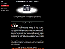 Tablet Screenshot of actingresume.com